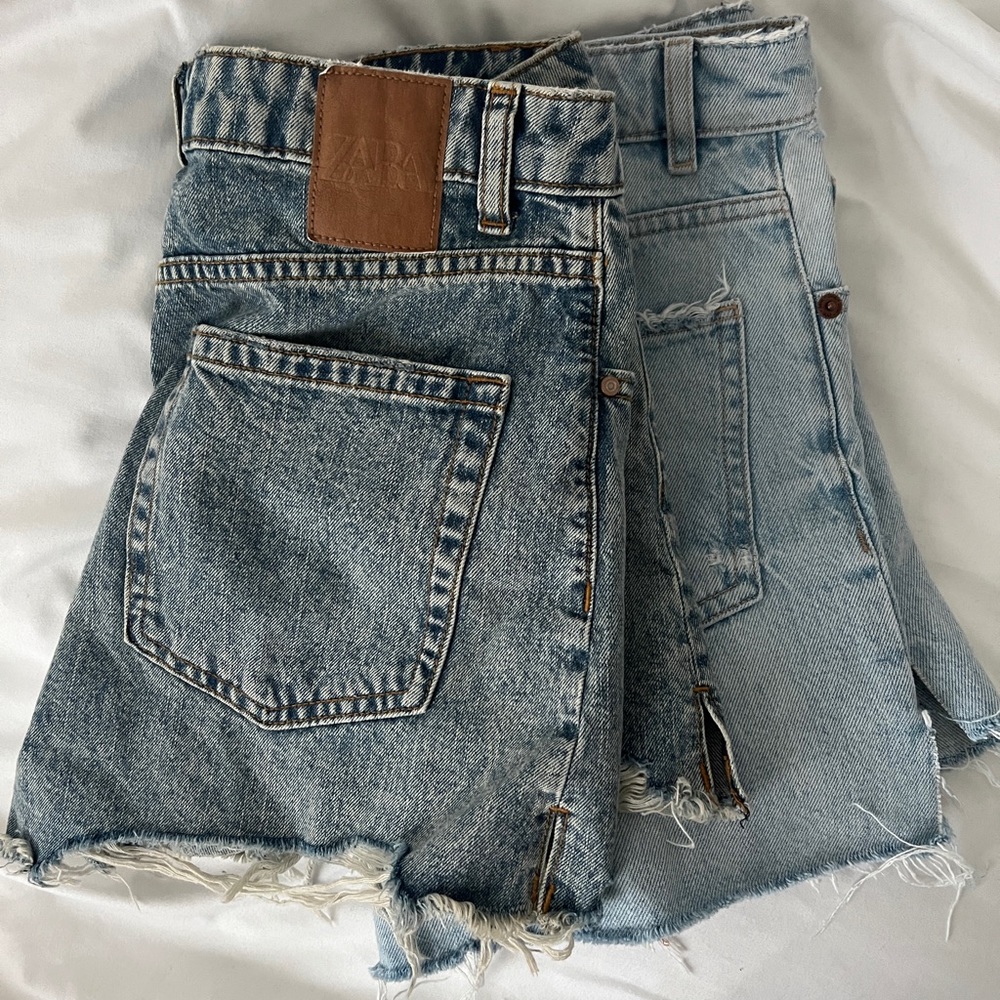 zara jean shorts (2 pair)